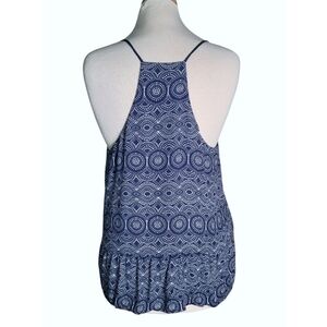 GAP Spaghetti Strap Navy White Boho Top Size Large